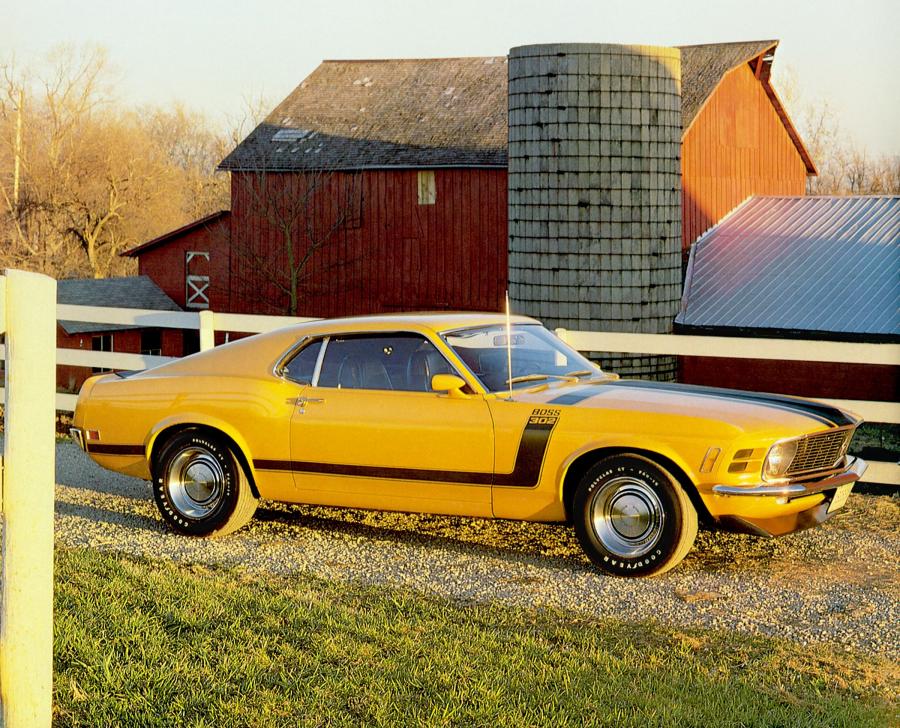Ford Mustang Boss 302 with Shaker Hood Scoop Option '1970